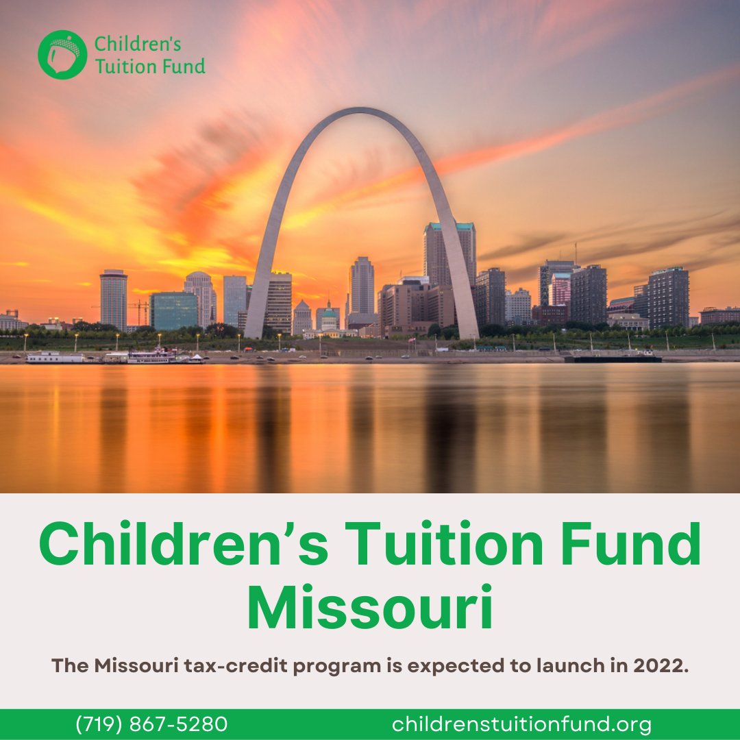 The Missouri tax-credit program is expected to launch in 2022. Check out this link for updates and to find out more - bit.ly/3oIlvrx.

#ctf #childrenstuitionfund #taxcreditprogram #taxcredit #creditprogram
