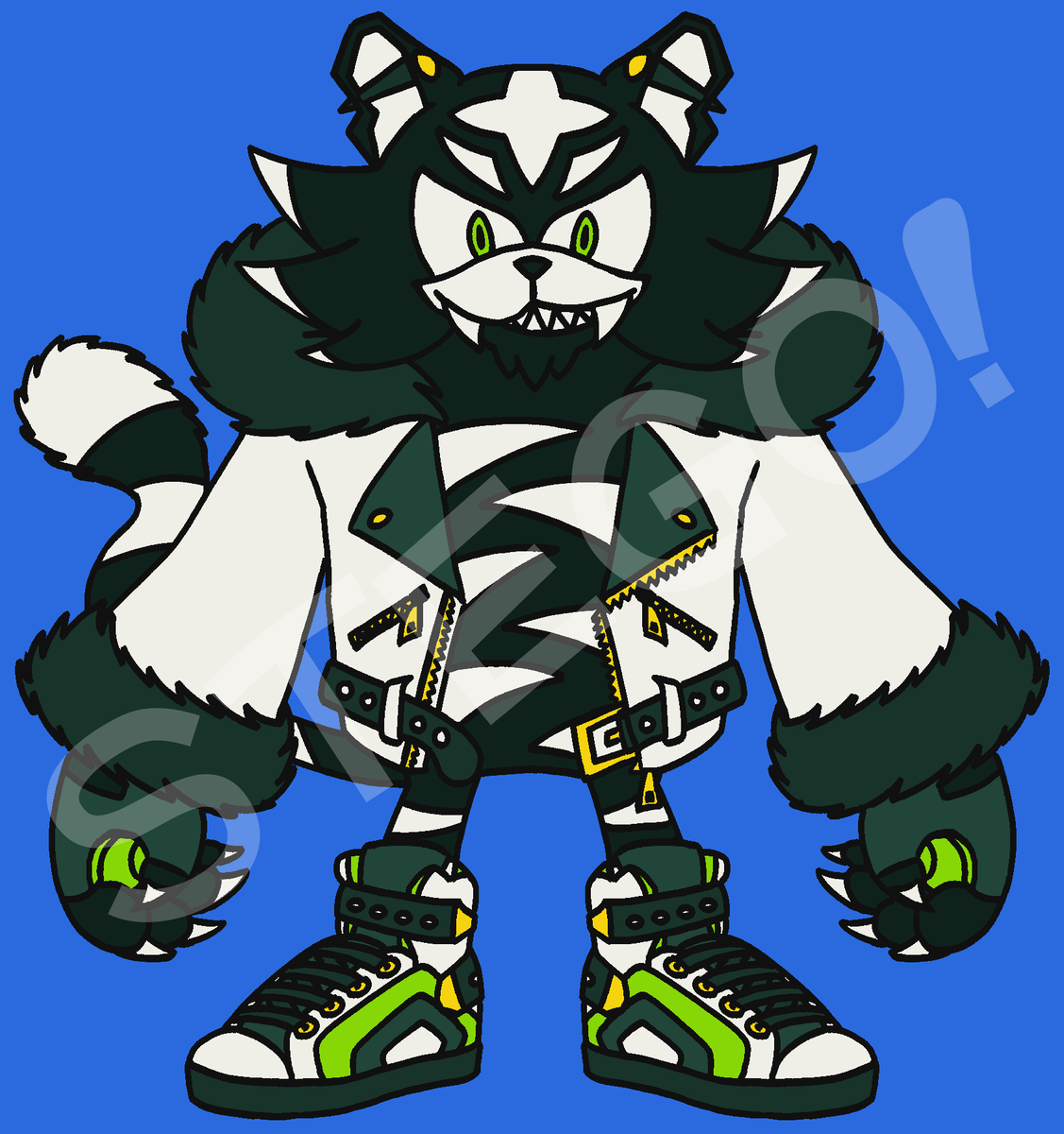 StegoCitrus's tweet photo. Setting the stage is my very own Sonic OC, Rave the Tiger! He's the lead singer for the popular rock band, the Crown Joules! He may have a rough exterior, but he's always willing to get his hands dirty with his electrokinesis to help others. #SonicTheHedgehog #SonicOC https://t.co/G0wzaetU1o