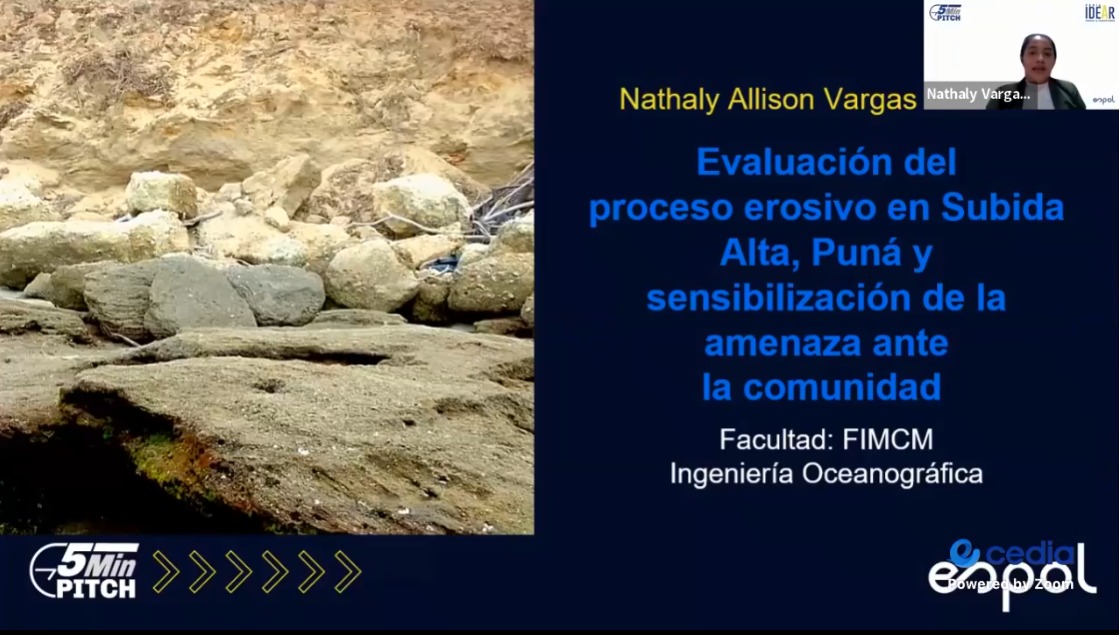 jtcedeno's tweet photo. @jvliopradolopez @IpiapEcuador @fimcmespol @negro475 @osoriovictor @Produccion_Ecu @PNUDEcuador 2/3 "Evaluación del proceso erosivo en Subida Alta – Puná y sensibilización de la amenaza ante la comunidad". Nathaly Vargas. Comuna de Subida Alta. Grupo de Investigación GEMAC @espol. https://t.co/hyiV7GVTP9