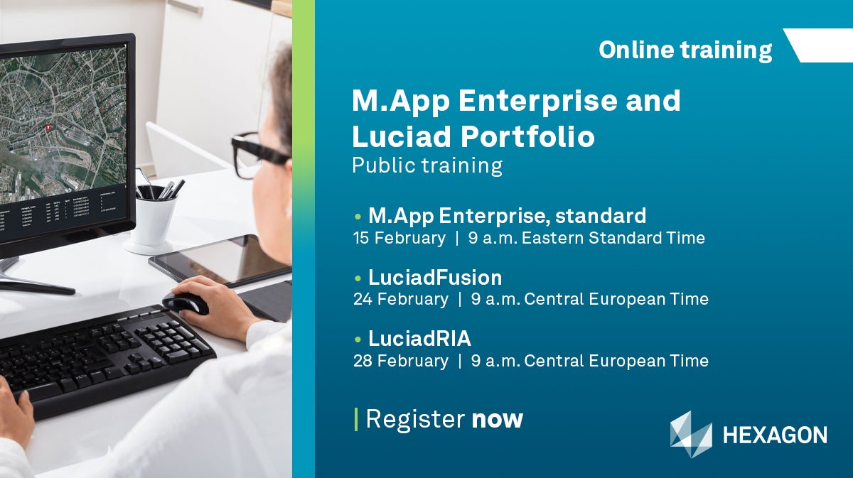 HexagonSIG's tweet photo. Interact with our experts and other students in a dynamic, virtual environment while you learn. Register now for training. https://t.co/Mw4DTzFVNI
#training #luciad #mappenterprise https://t.co/5rUxyUROYO