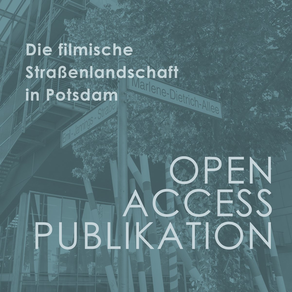 Anna Luise Kiss: "Open Access zu publizieren war erste Wahl. Grundsätzlich, aber besonders wenn Forschung gemeinsam mit Bürger*innen betrieben wird, sollten die Ergebnisse möglichst „open“ publiziert werden."
#diefilmischestraßenlandschaft <a href="/AVINUS/">AVINUS Netzwerk</a> 
Bild: Dieter Chill/LHS Potsdam