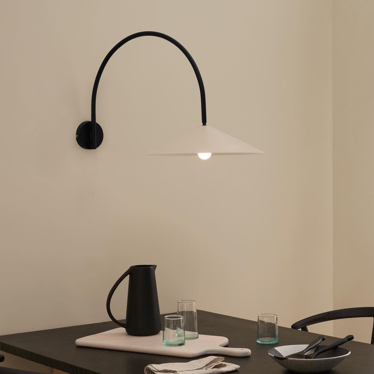 _weatherhead's tweet image. Alisa, Overreach Wall Light, black &amp;amp; ivory powder-coated finish, designed for @madedotcom 

#madedotcom #neutralinterior #lighting #lightingdesign
