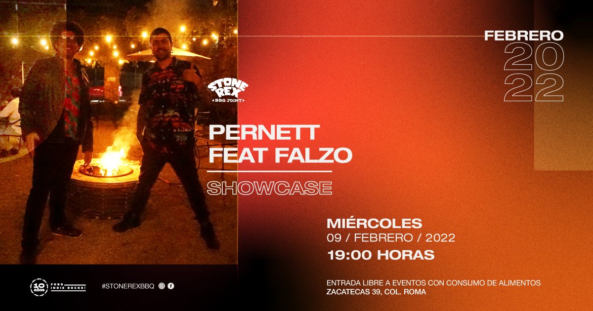 ForoIndierocks's tweet photo. La música de @PernettHumberto y Falzo llega esta noche a #StoneRexBBQ para hacerte disfrutar al máximo. ✨
No olvides reservar: https://t.co/v09EJUQ7gF https://t.co/X2IDr7gW93
