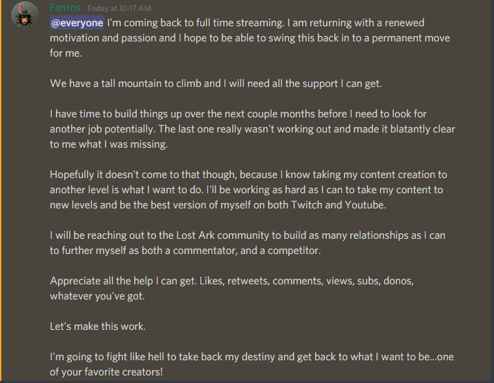 Fahros's tweet photo. Let's run it back.

I'm coming back to full time content creation, and aim to be the best version of myself I have ever been. https://t.co/FtxvRQGV82
