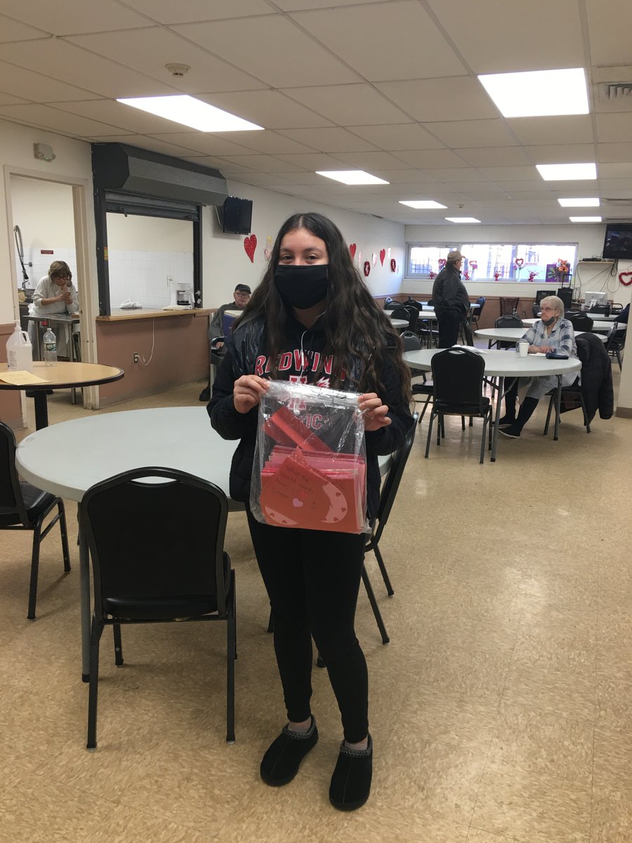 HobokenHighNHS's tweet photo. NHS VP Emelie A. dropped off our valentines for seniors this morning at the senior center. NHS members made over 80 cards for local seniors. https://t.co/hRW2P4rsFC