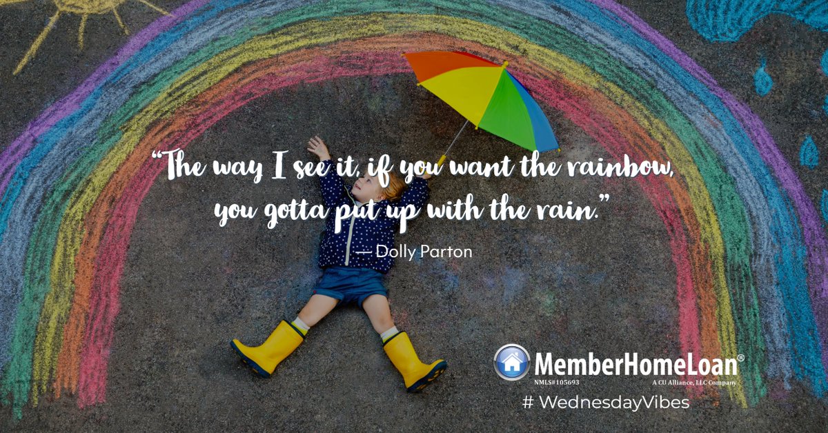 "The way I see it, if you want the rainbow, you gotta put up with the rain." - Dolly Parton
#wednesdayvibes #wednesdaywisdom #HumpDayMotivation