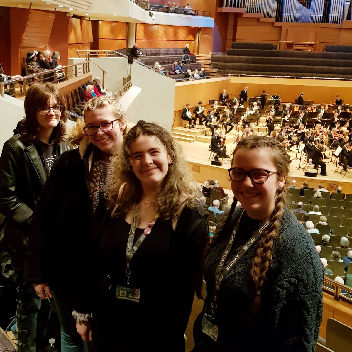 Our first A-level Music concert trip since 2019, and how exciting that our flute teacher @_jdys_ was playing with @the_halle for Mahler 1 @BridgewaterHall!