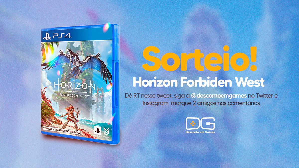 SORTEIO!

A Desconto em Games vai sortear o jogo Horizon Forbidden West! Para participar você só precisa dar RT neste tweet, marcar 2 amigos nos comentários e seguir a gente aqui no Twitter e no Instagram!