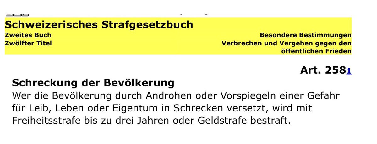 ChristophCH_DE's tweet image. Höchste Zeit, diesen Passus ins Deutsche Strafrecht aufzunehmen. Das ganze Land wird von einem irren Lügner (mit seinen gottlob bald offensichtlichen Partikularinteressen) terrorisiert. 

#Lauterbach
#lauterbachmussweg 
#HackersParadise
#BMG