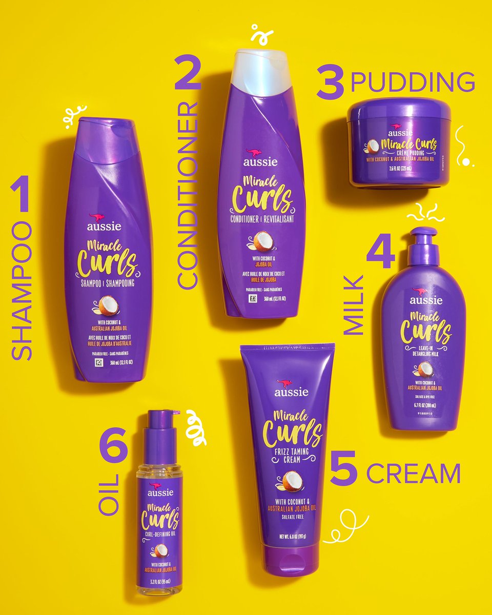 not sure how to use our Miracle Curls line? follow our order of operations 🔢💜