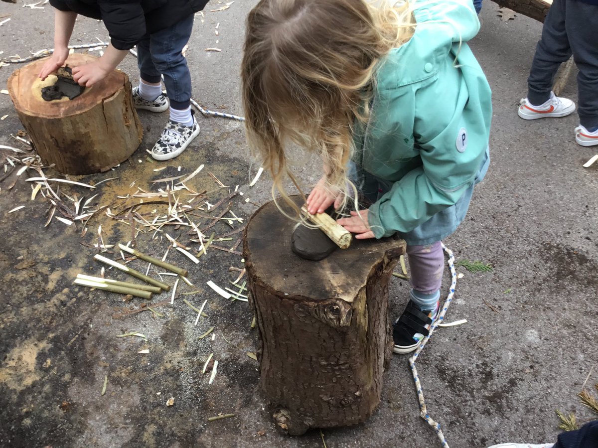 More straight from the ground clay play <a href="/snapgrosvenor/">SnapdragonsGrosvenor</a> today. Preparing a new batch and exploring one that’s just ready. This is very much inspired by the work of Kiko Denzer, I recommend looking up his work (next step: clay pizza oven 🍕🍕) #messyplay #mudplay