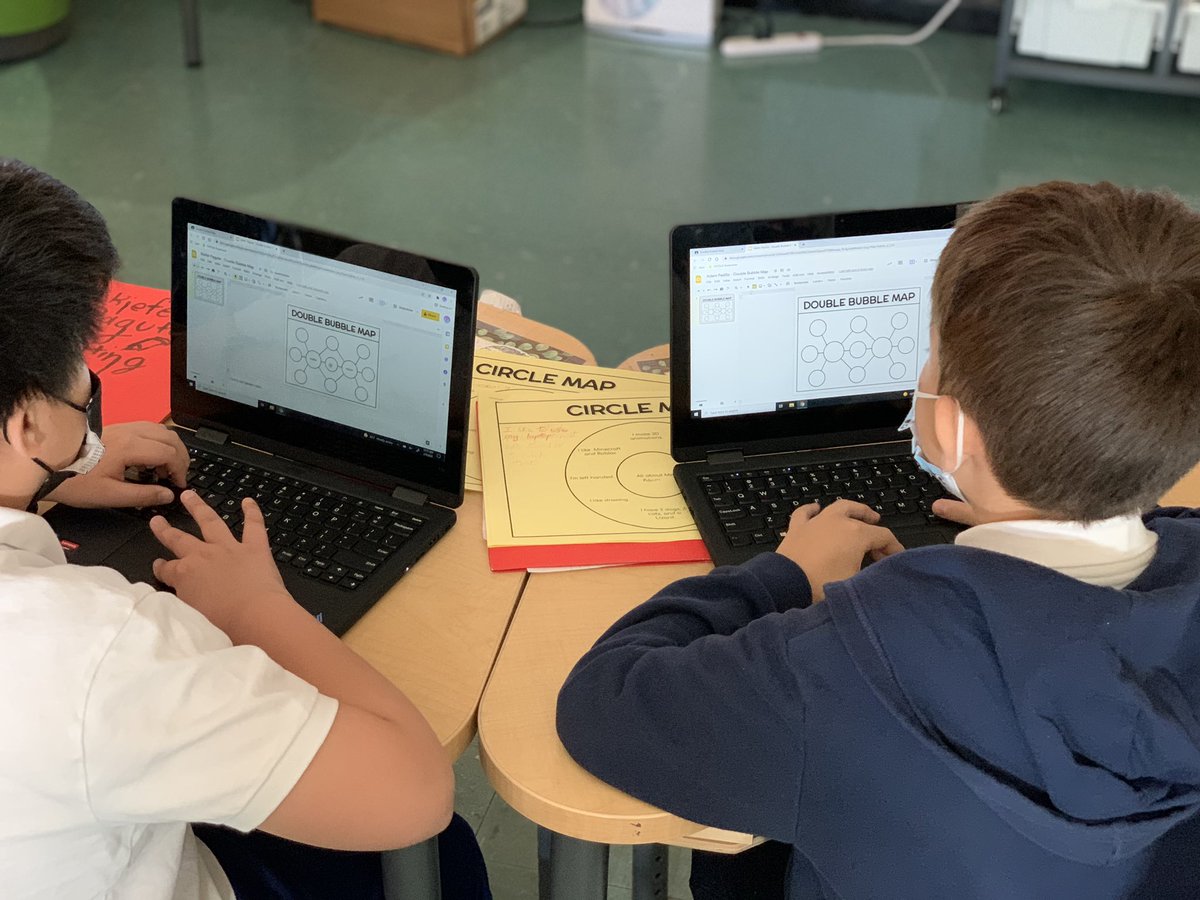 Terrific5thGrde's tweet photo. Applying our #flexiblegrouping to complete our #DoubleBubble @ThinkingMaps in order to compare & contrast our โAll About Meโ circle maps โจ @PS66JKO @District27NYC https://t.co/vgexs5YGIq