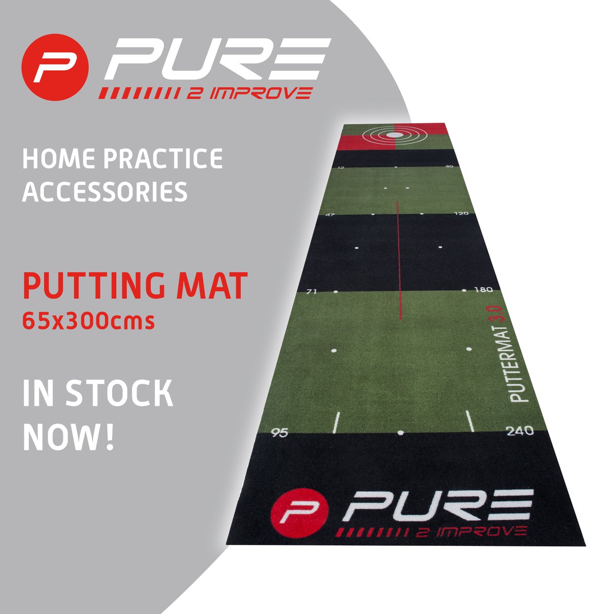 BrandFusionLtd's tweet photo. In stock now! Comprehensive range of putting mats from Pure2Improve - Below is the 65cm x 3metre mat with centre line - View the full range here: https://t.co/I35y3mUCC3 #golf #putting #puttingmat https://t.co/4SDDaL3YZZ