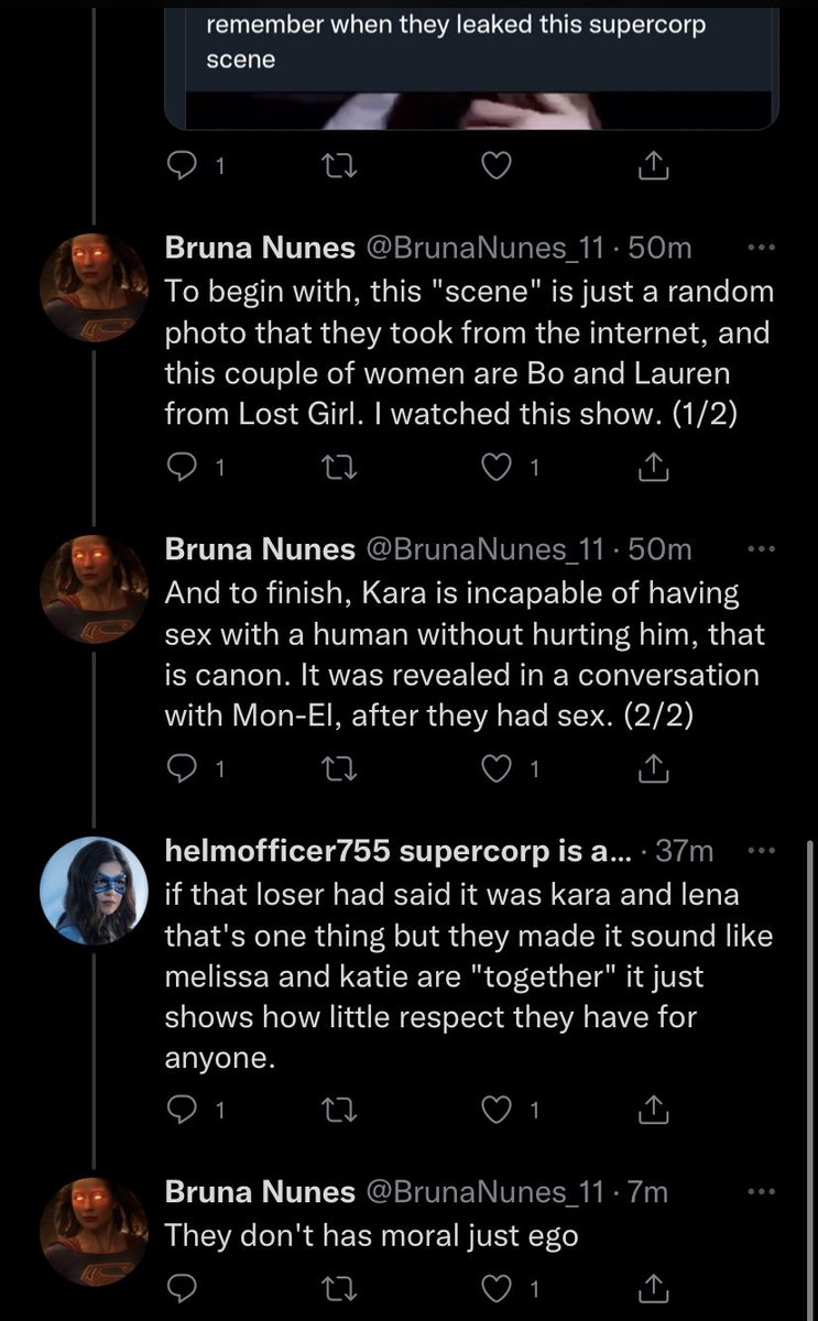 KramReceipts's tweet photo. I find it very funny that this one went from those insane supercorp’s to admiring that they see posts about supercorp even jokes like a scene that’s not even from sg as people shipping Meltie https://t.co/avit2dm5lk