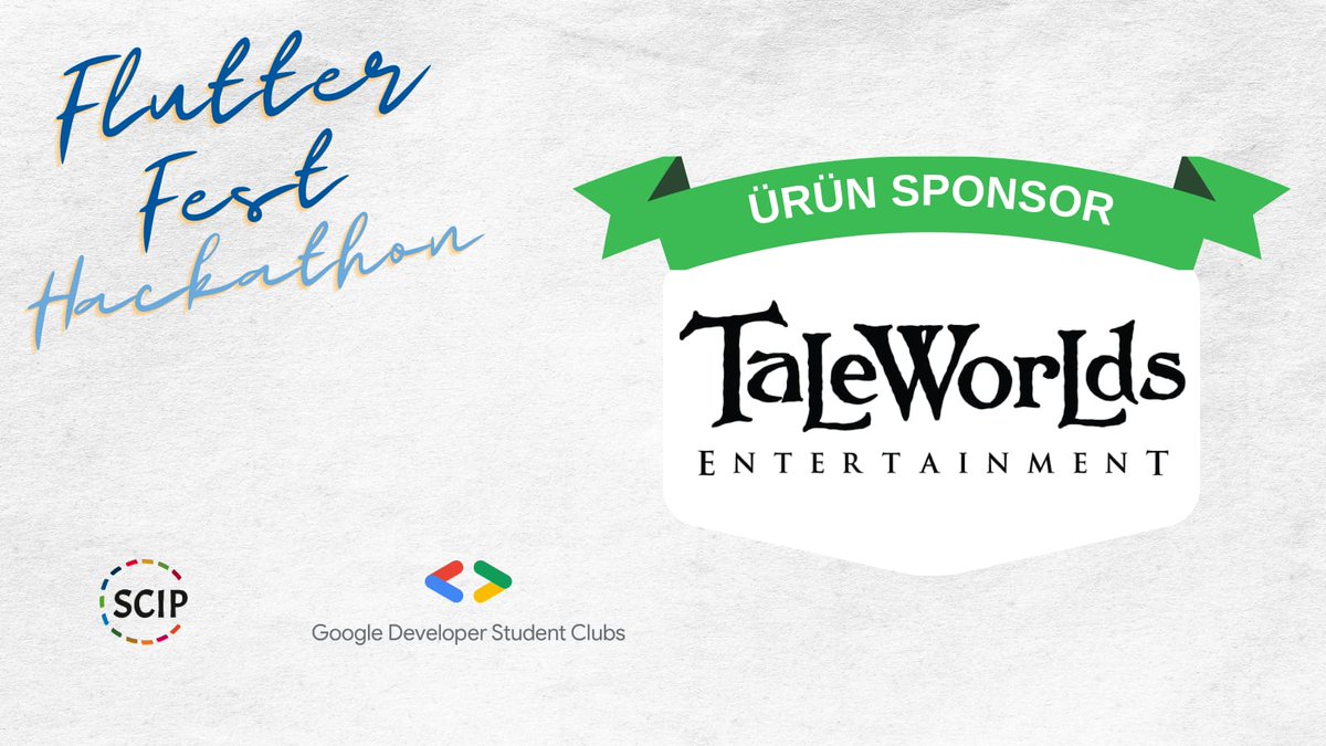Herkese selamlar🤗

Flutter Hackathon'unda bizlere destek veren Ürün Sponsorlarımız karşınızda.🥳

Flutter ile ilgileniyorsan veya güzel fikirlerim var diyorsan Hackathon'a sen de katıl.🚀

Ayrıntılı bilgi için:
🔗 flutterfestivali.com

#google #googledeveloperstudentclubs