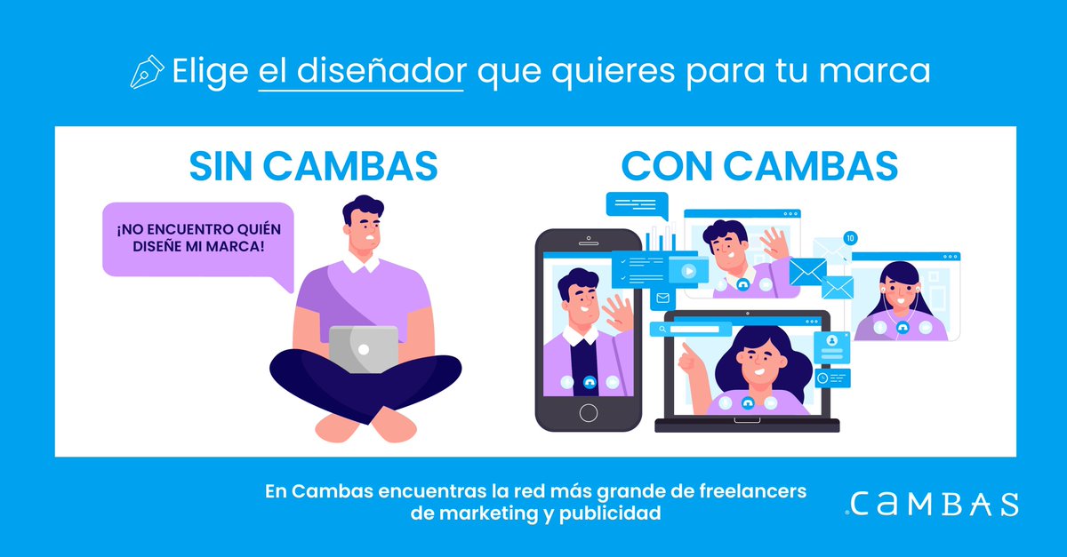 cambascrowd's tweet photo. No pierdas más tiempo buscando con quién trabajar. Encuentra en Cambas calidad y creatividad al alcance de tu presupuesto.

Empieza ahora:
https://t.co/YAlWU15kNb

#NegociosQueVendenMás https://t.co/SEXolIUiXk