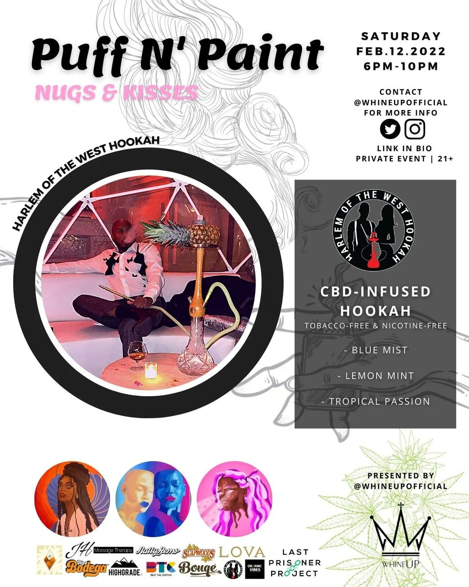 cannacultureent's tweet photo. THIS saturday! Yall rollin up and rolling thru ? Register by Friday 🌿💨🎨 DM for access #puffnpaint #cannaculture #denver #blackevents @DestinyShynelle @KDjaBoVe https://t.co/enWq9QVvUD