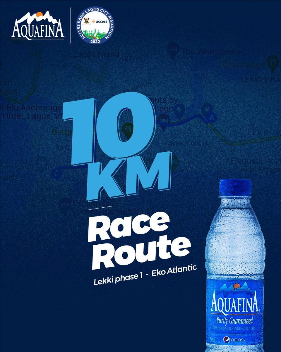 AquafinaNigeria's tweet image. #SaveThisPost
Count on Aquafina to refresh you every step of the way during the 10km fun run.
 See #thread for the route

#RunYourRaceWithAquafina
#RunLagos2022