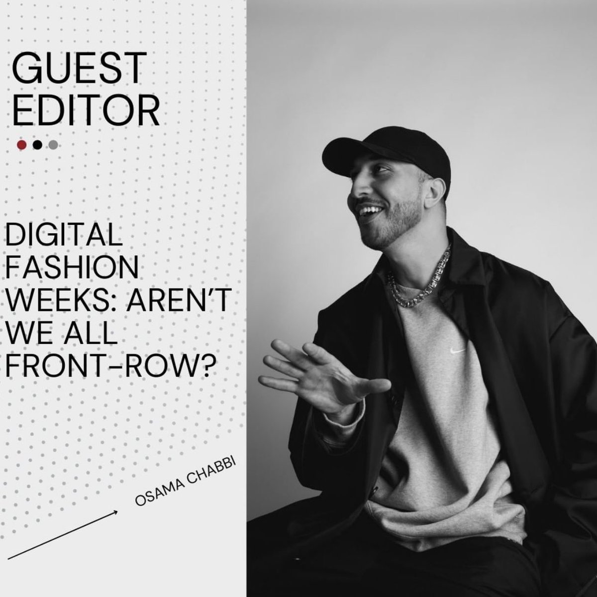 osamachabbi's tweet photo. I wrote my first article on @buro247ME today, I think you should read it. 

Digital fashion weeks : aren’t we all front row ? 🖇

https://t.co/XB2f5MsK3z https://t.co/8UDKG48A2h