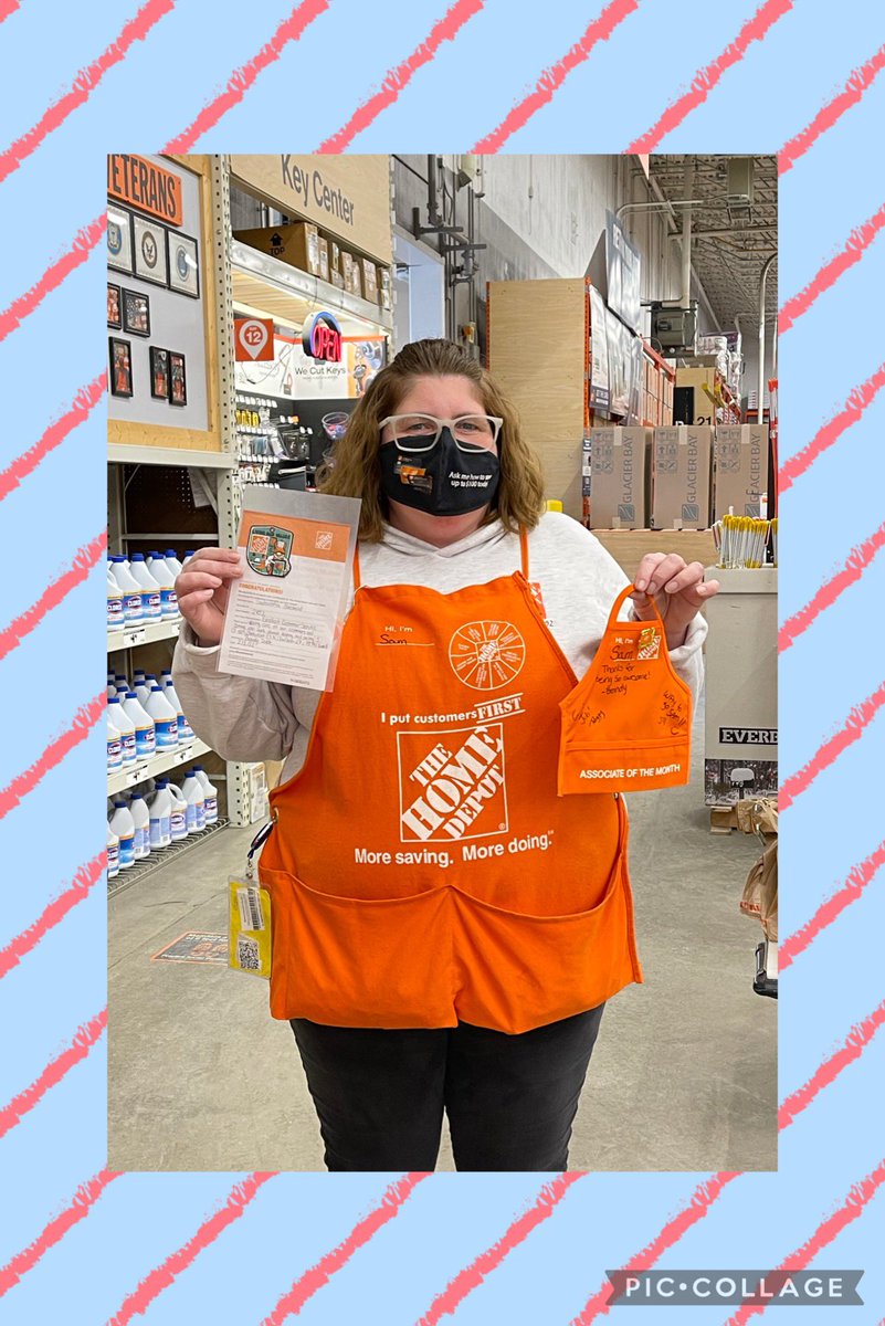 Sam is The Cashier of the Month! She had 27 credit apps, 100% cashier friendliness with an overall score of 99.95% doing it all with a smile and always taking care of our customers! Great job! #homerawards #excellentcustomerservice #cashierofthemonth