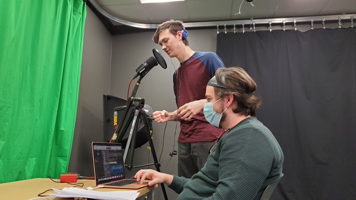 umassdml's tweet photo. We were excited to have @UMassDooWopShop in one of our Production Studios recently! Can't wait to hear the end result! @UMassLibraries @UMassAmherst https://t.co/NqSQq3kmlJ