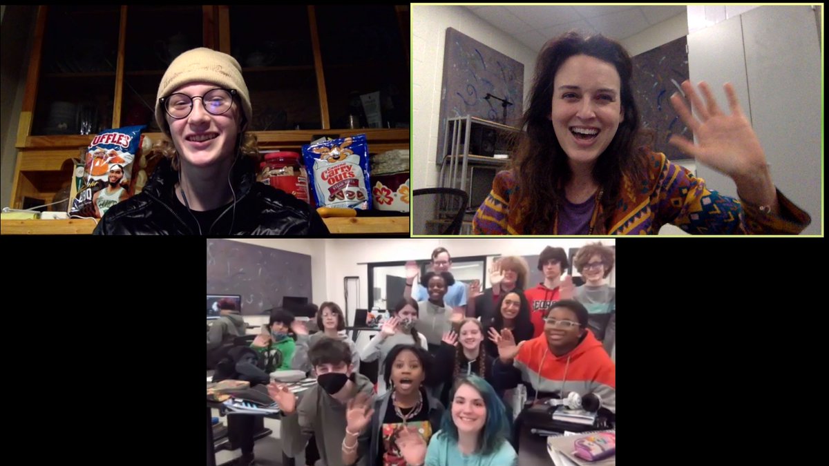 hallpasscreates's tweet photo. Still smiling after connecting @JustinSpight. He is a senior @We_Are_GSMST & started writing music 2 years ago. He now has over 4 million streams across major platforms. Do we feel a collaboration coming? #hallpasscreates #musictech @fcboe @GwinnettSchools @NAfME @RisingStarrMS https://t.co/yyxWg5vhEa