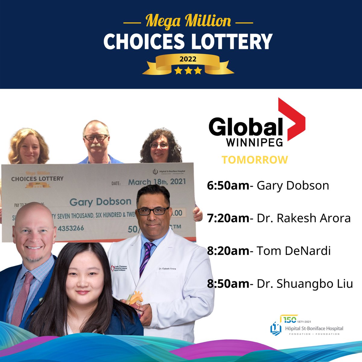 STBHF's tweet photo. Join us tomorrow morning on @global_winnipeg to listen to an incredible line up of guests talking about the impact of the @stbonifacemega π
The ultimate bonus deadline is tomorrow at midnight so make sure you get your tickets! #lottery #winnipeg https://t.co/neqRghsCFU