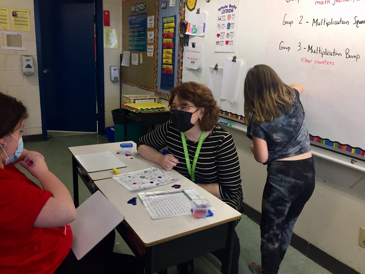Roxannekenny's tweet photo. Multiplication games galore in Ms.Osmond’s Grade 4 class @Hazelwood_Elem 👏🏼👏🏽#mathisfun #strategy #connections #myhappyplace #workinginschools @NLESDNT @NLESDCA https://t.co/yI6FJIC6dp