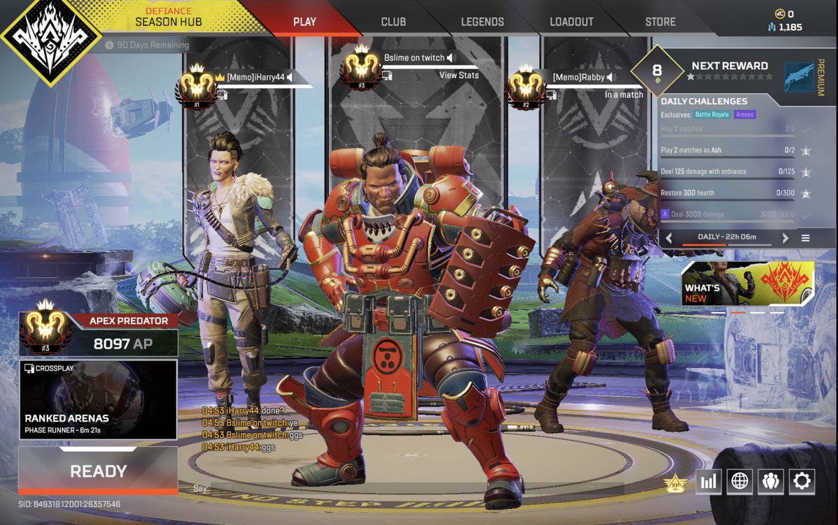privatepainclub's tweet photo. Achieved 1st squad to get predator in arenas with @Harry4_4 and @Rabby10_ We also started at bronze 4 and while doing it we got a 100 win streak! We worked really hard for this so LIKES AND RETWEETS ARE APPRECIATED ❤️♻️ @PlayApex #APEX #Apex募集 #ApexLegends https://t.co/CnsUTYXcaQ