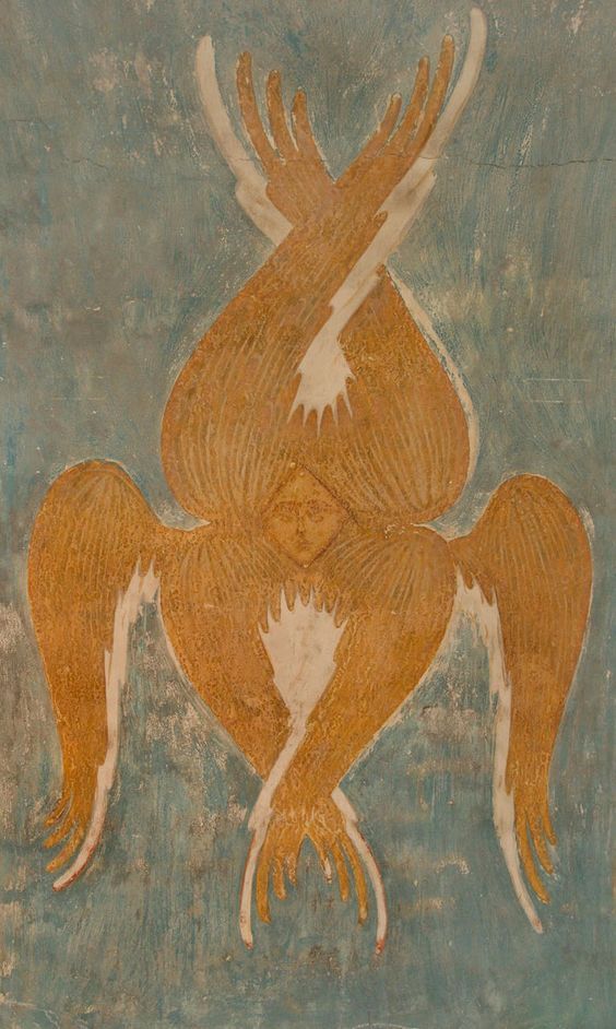 archaeologyart's tweet photo. Seraph, fresco from the Ferapontov Monastery, Russia, 1495-1496 AD. https://t.co/HpzrAeT9V0