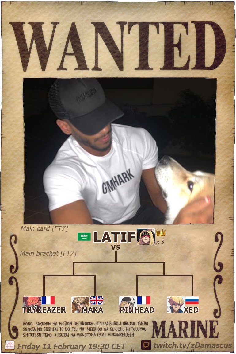 zDamascus's tweet photo. 🚨EPISODE 34🚨

4 more challengers to try and take @latif_7 down, and a first Baiken 👀

@TryKeazer vs @MakaFGC 
@PinheadDipshit5 vs @Guilty_Xed 

⏰Friday 19:30 CET
📺https://t.co/Yd6Y1rrNXa https://t.co/9cQHAI4PRd