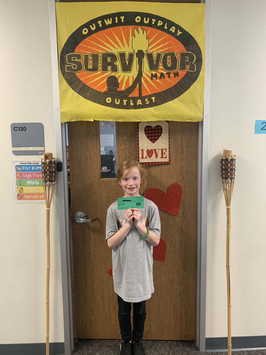 MrsRowanCPES's tweet photo. Our final SURVIVORS! Congrats to Lovey-AM and Josie-PM!!! Everyone worked so hard and I can’t wait to see them show off their knowledge on the test tomorrow! @TISDCPES #mathrocks https://t.co/cNswcPXCwg