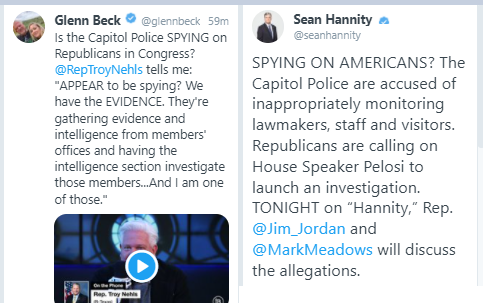 jamiedupree's tweet photo. GOP lawmakers and conservative media joining forces for a full-scale attack on the US Capitol Police over something the Capitol Police say never happened. https://t.co/lKWxko1d1V