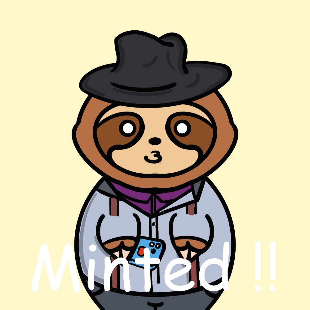 [Naughty Sloth Collection]  Naughty Sloth #5 minted.
Thanks @EthanBK3 🦥🦥🦥
#NFTsales #NFTCommumity #NFTdrop #nftcollectors #opensea #OpenSeaPolygon #OpenSeaNFT #sloth