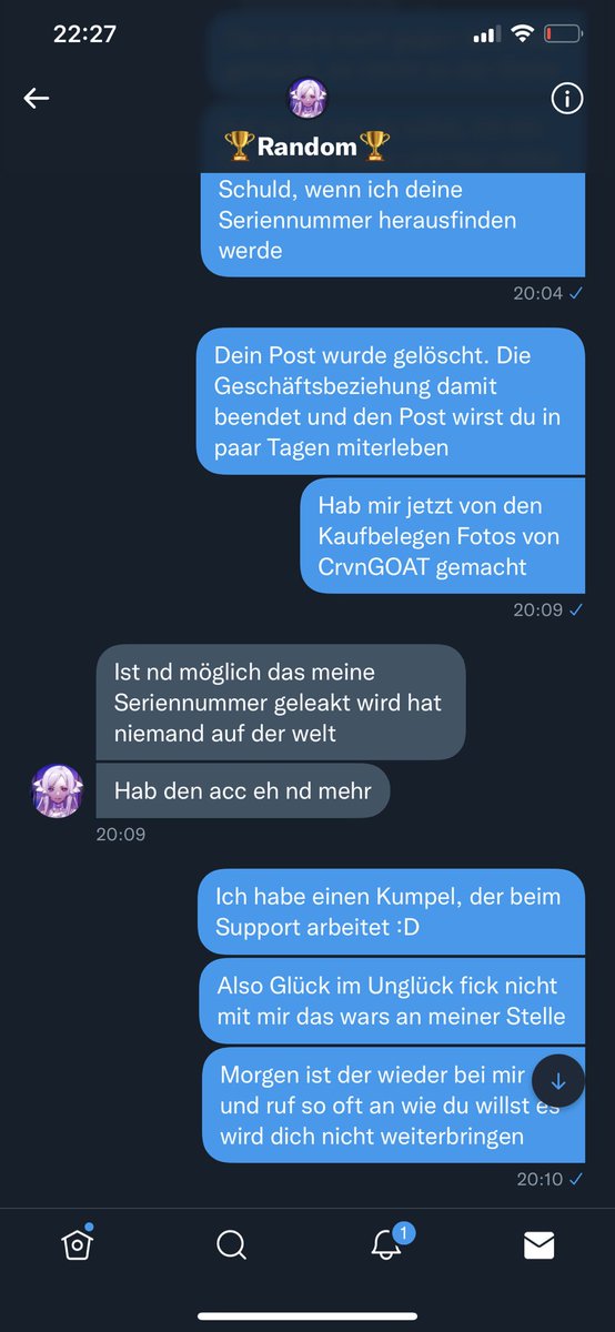 hey_jo_ben's tweet photo. And another scam happened today where @w1bzzz pulled back my old smurf account. This is now the 6th time and it‘s freaking annoying. Now i found out who‘s doing it the whole time.

Also @w1bzzz shouldn‘t be able to get a place here and sell accounts. Watch out!

#rr‘s appreciated https://t.co/9xOcCZ4dxJ