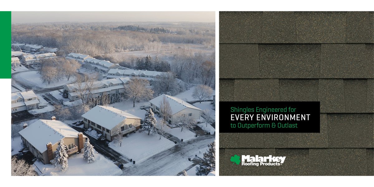 MalarkeyRoofing's tweet photo. A shingle rubberized to bend, not break in colder temperatures... When it Matters™. https://t.co/csg8xT60Rr