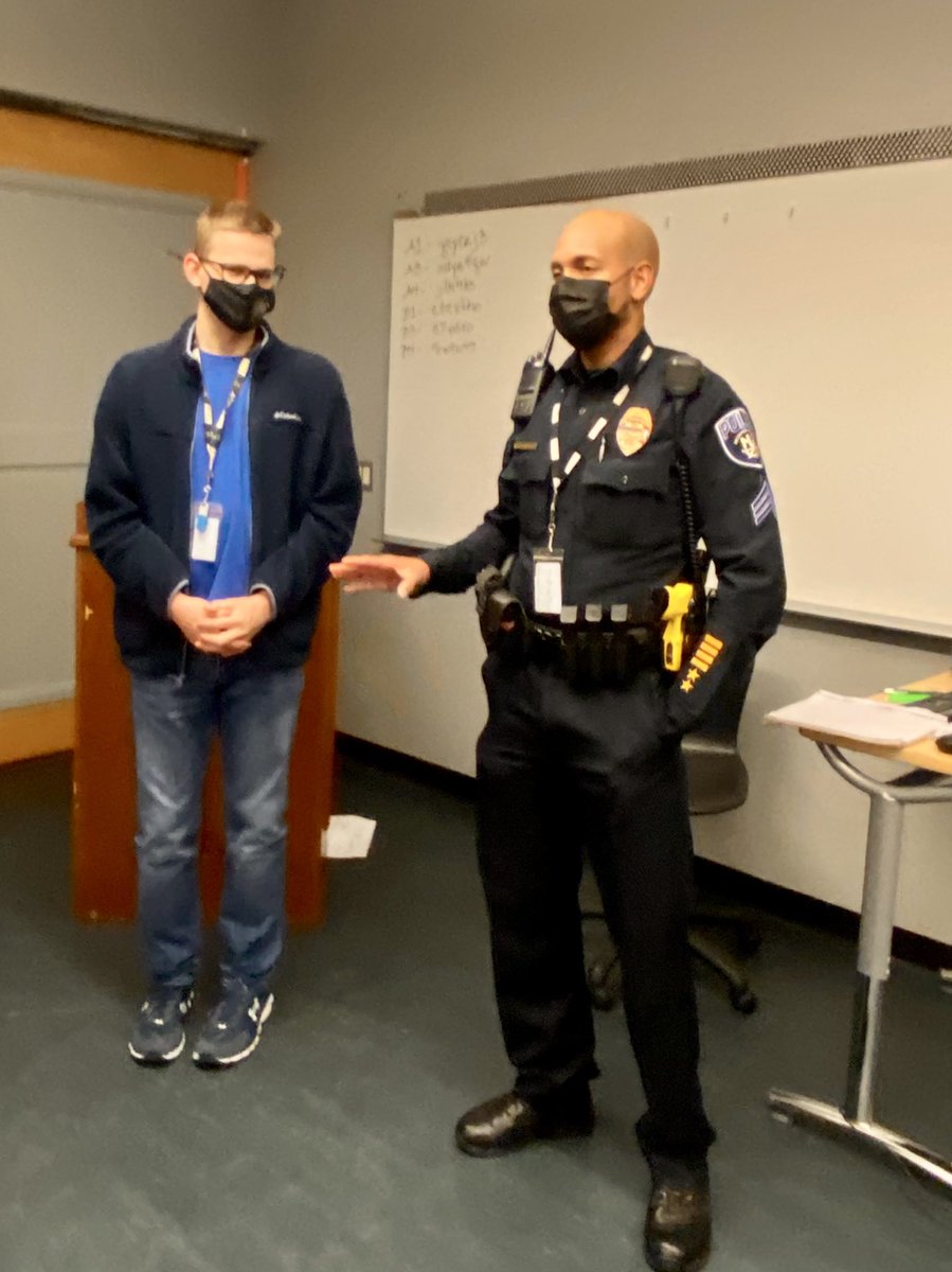 NLRPD's tweet photo. Who doesn’t love pizza 🍕! NLRPD SROs celebrated National Pizza Day, by bring some yummy pizzas to the NLR High School’s Criminal Justice class. It was a great time enjoyed by all! #NLRPD #NLRHS #NLRSD #NationalPizzaDay https://t.co/1ImkSXy1tJ