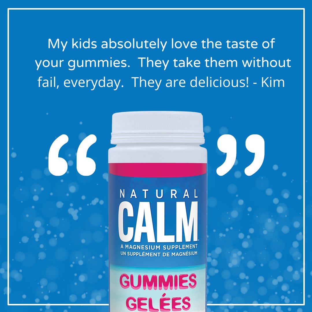 NaturalCalmCA's tweet photo. My kids absolutely love the taste of your gummies. They take them without fail, everyday. They are delicious! - Kim. #naturalcalm #magnesiumgummies #gummies #magnesium #gummy #kids #children #delicious #testimonial https://t.co/jMFD6EN7Eh