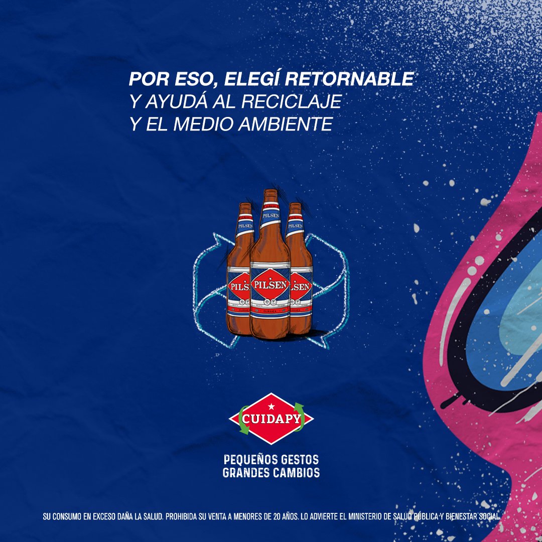 PilsenPy's tweet photo. Conocé más sobre los materiales reciclados y retornables♻️
Elegí retornable y sumate al reciclaje con pequeños gestos para lograr grandes cambios💪🏻
#Cuidapy https://t.co/b7YDo9egKL