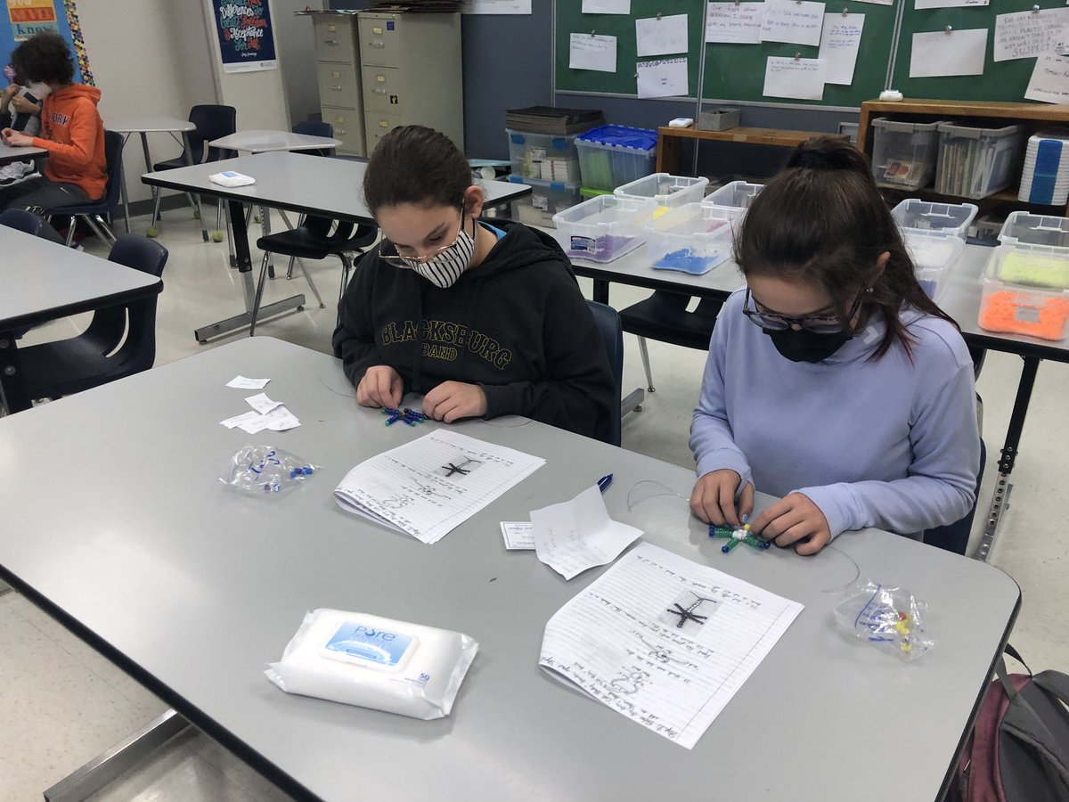 Ss <a href="/BruinsBMS/">Blacksburg Middle School</a> constructing bead neuron models to illustrate how neurons communicate with each other
<a href="/MCPS_VA_Gifted/">MCPS_VA Gifted</a> #growthmindset #neuroplasticity