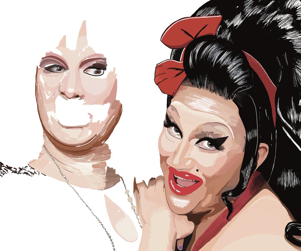 TheWeInMe's tweet photo. Lil bit a @bendelacreme &amp; back at @JinkxMonsoon 
Still havin fun with @Procreate messing with some color pencils now. Laying in color blocks then I’ll blend still learning the program but so far I’m a fan. Endless options for creating! https://t.co/vDhTs2v0Tx