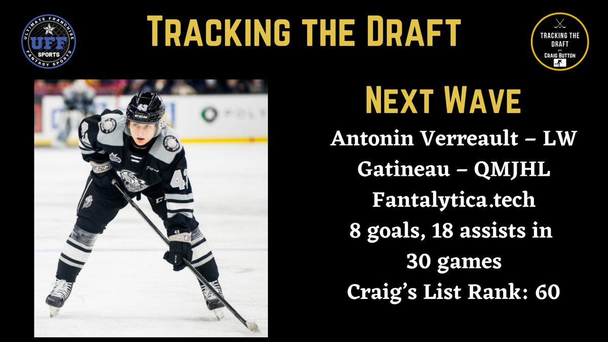 UFSNetwork's tweet photo. On #TrackingtheDraft with @CraigJButton we discuss projecting realistic expectations. The 3 prospects we discuss on ep 8 are good examples of that. Jack Hughes, Antonin Verreault, Zachary Bolduc. Plus, a little Connor Bedard & Shane Wright chatter.
🏒https://t.co/ywvnrsaTmv🥅 https://t.co/r4ko1Bs6cZ