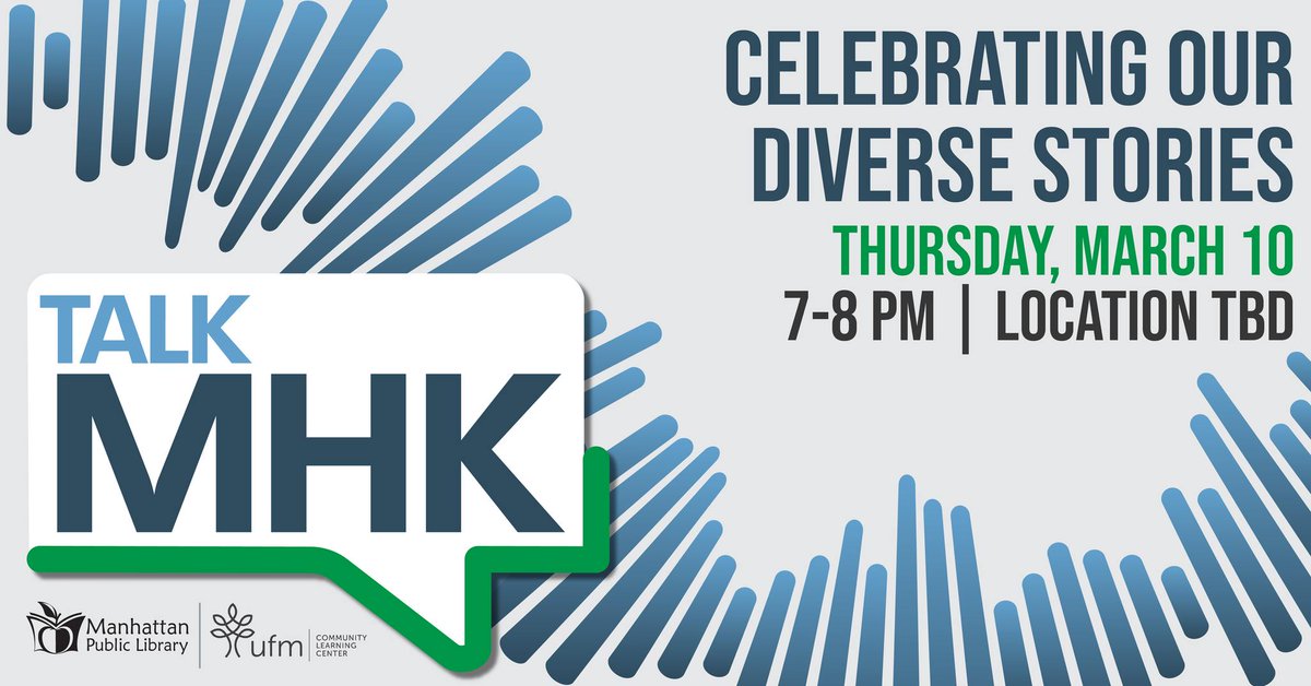 ufmclc's tweet photo. (1/2) TalkMHK is coming soon! This year, we're focusing on the theme "Celebrating our Diverse Stories." We'll have local speakers from our community sharing their stories and culture with us at this free event cohosted by UFM and the Manhattan Public Library. https://t.co/0FfnlRmrgJ