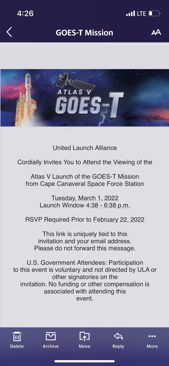 MissionCntrlKev's tweet photo. Connections! Big shoutout to my friend at @ulalaunch this launch is on my birthday and will be the first launch at the Cape in person #BestBirthdayPresentEver #ULA #AtlasV #GOEST #MissionControlKev https://t.co/3sSQljiyvc