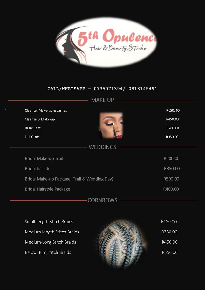 Nsimelane715's tweet photo. Let's get the beautiful for Valentines via 5th opulence, check the price list out right here... https://t.co/dPpRFe6WT2