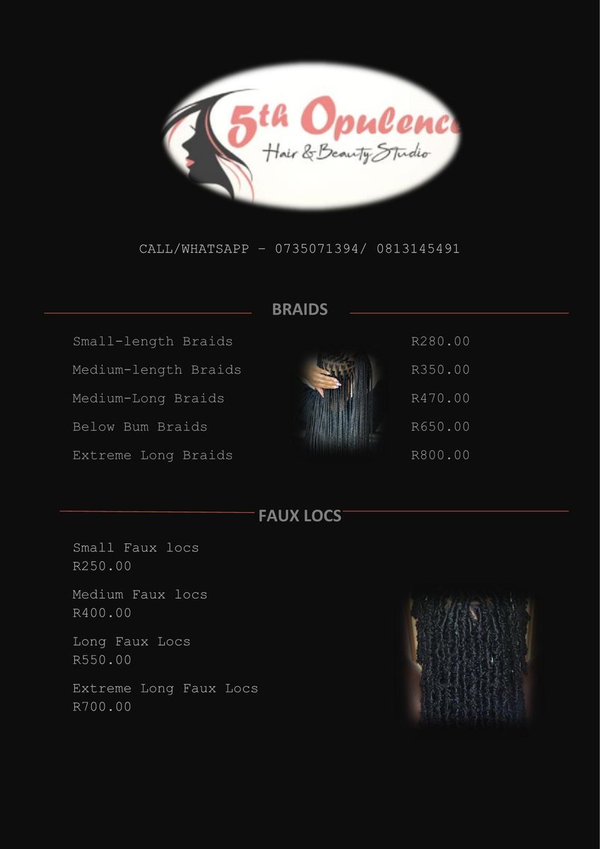 Nsimelane715's tweet photo. Let's get the beautiful for Valentines via 5th opulence, check the price list out right here... https://t.co/dPpRFe6WT2