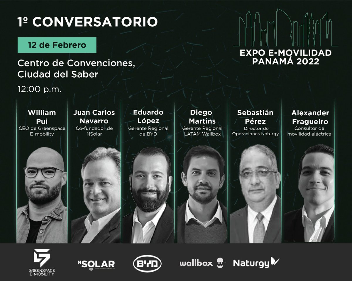 NaturgyPa's tweet photo. Este 12 de febrero acompáñanos en la 1era edición de la Expo E-Movilidad Panamá 2022.

No te pierdas la participación del Ing. Sebastian Perez, Dir. de Operaciones en Naturgy, como panelista de este  foro especializado de la movilidad eléctrica en Panamá. https://t.co/v22zXPF01R