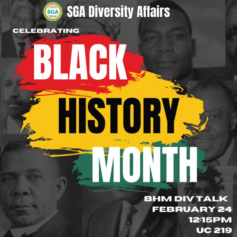mobritt__'s tweet photo. Happy Black History Month from SGA Diversity Affairs Team! Join us this month in highlighting Black youth around the world and celebrating our history at our DivTalk. More info coming soon! https://t.co/TX72hrJpGL