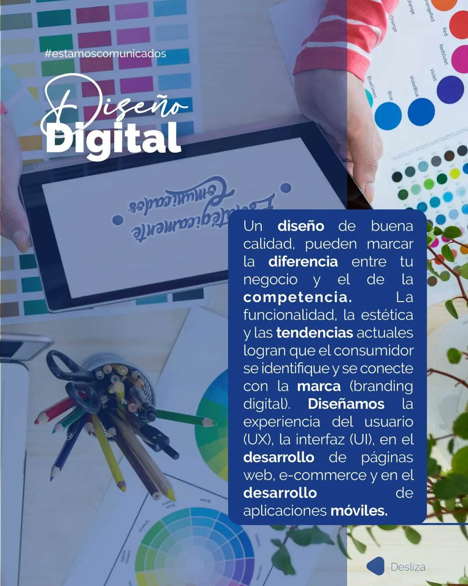 comunicadosEC's tweet photo. 🔵🔴 ¡ Conoce nuestros servicios digitales relacionados con el Diseño Digital 😉!

🟠 Tener un excelente Diseño Digital es fundamental para tu negocio ✅😎.

Siempre #estamoscomunicados 🦖.

#empresaurios 🦖#empresas #serviciosdiseñodigital #serviciosdigitales #emprendimientos https://t.co/Du7r4Bo6x5