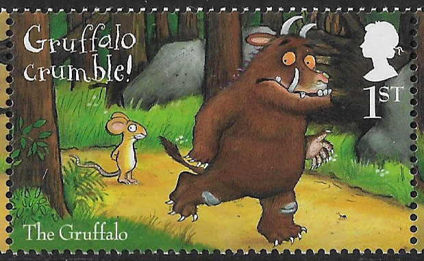 GB 2019 The Gruffalo by Julia Donaldson, illustrated by Axel Scheffler 1st class 'Gruffalo crumble!' #stamp #stampcollecting #stamps #philately #TheGruffalo